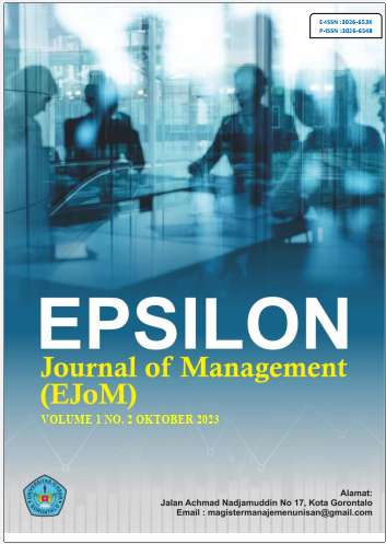 					View Vol. 2 No. 1 (2024): April : Epsilon : Journal of Management (EJoM)
				